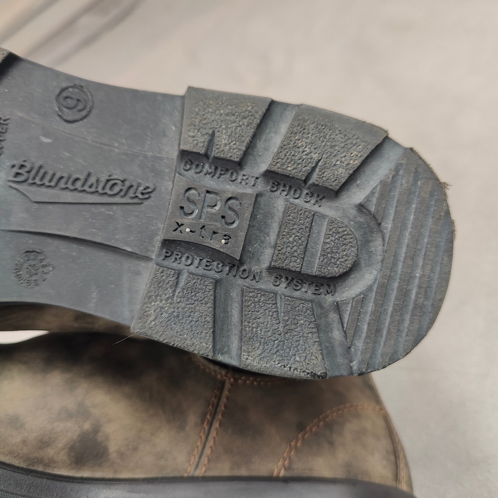 Blundstone Classics 585 Boots Mens 9 US 10 Rustic Brown Leather Chelsea Pull On - Picture 11 of 12